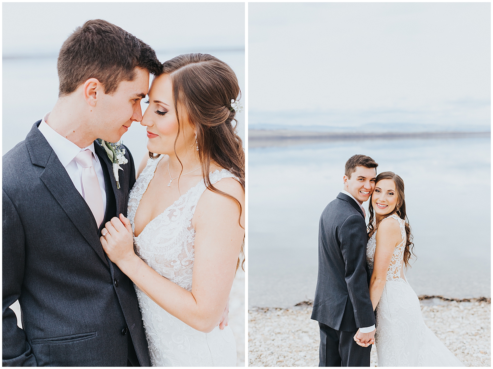 Dusty Blue and Blush Lake Wedding in Idaho by Karli Elliott Photography