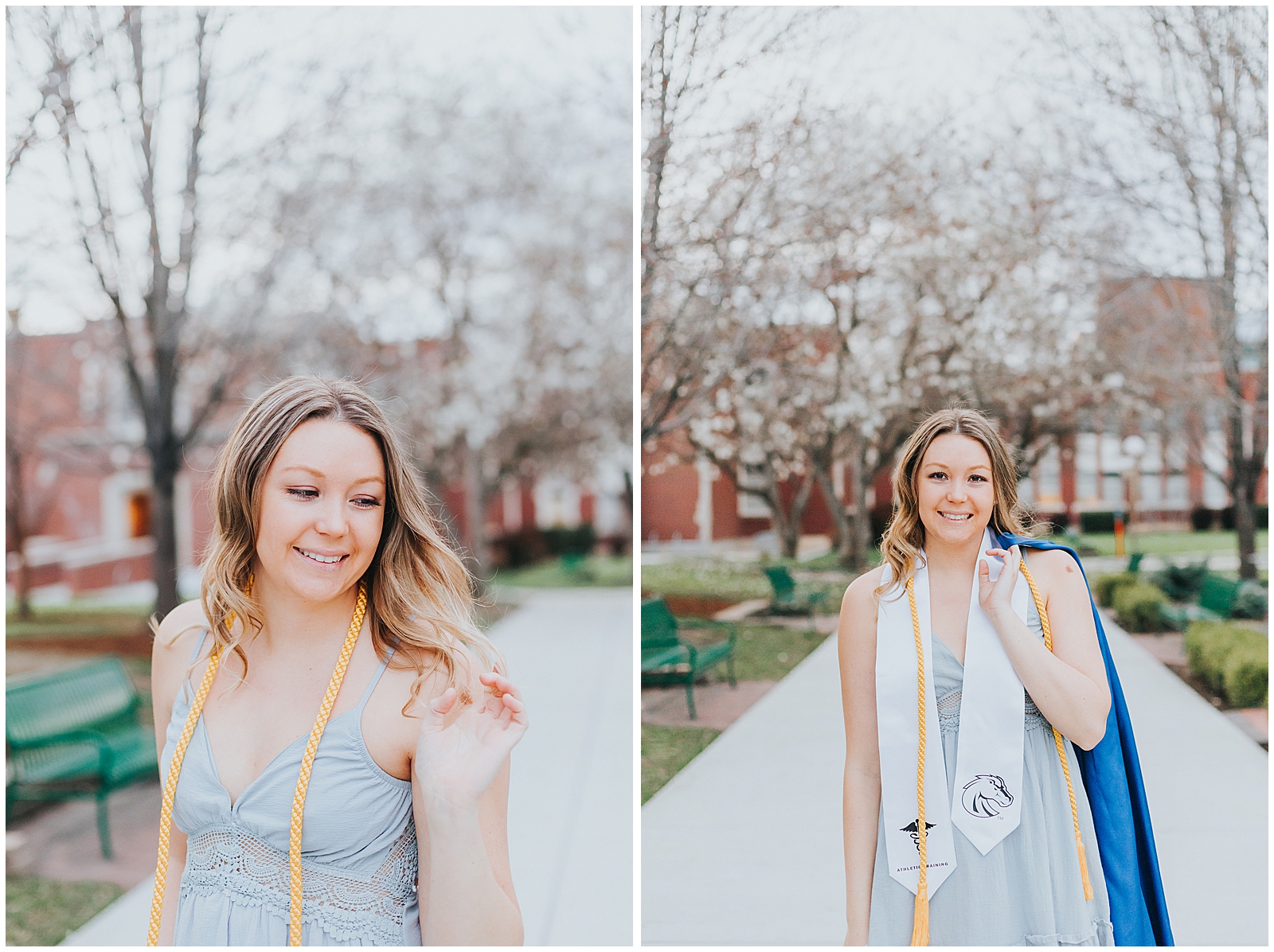 Boise State Senior Spring Photos Cap & Gown by Karli Elliott Photography