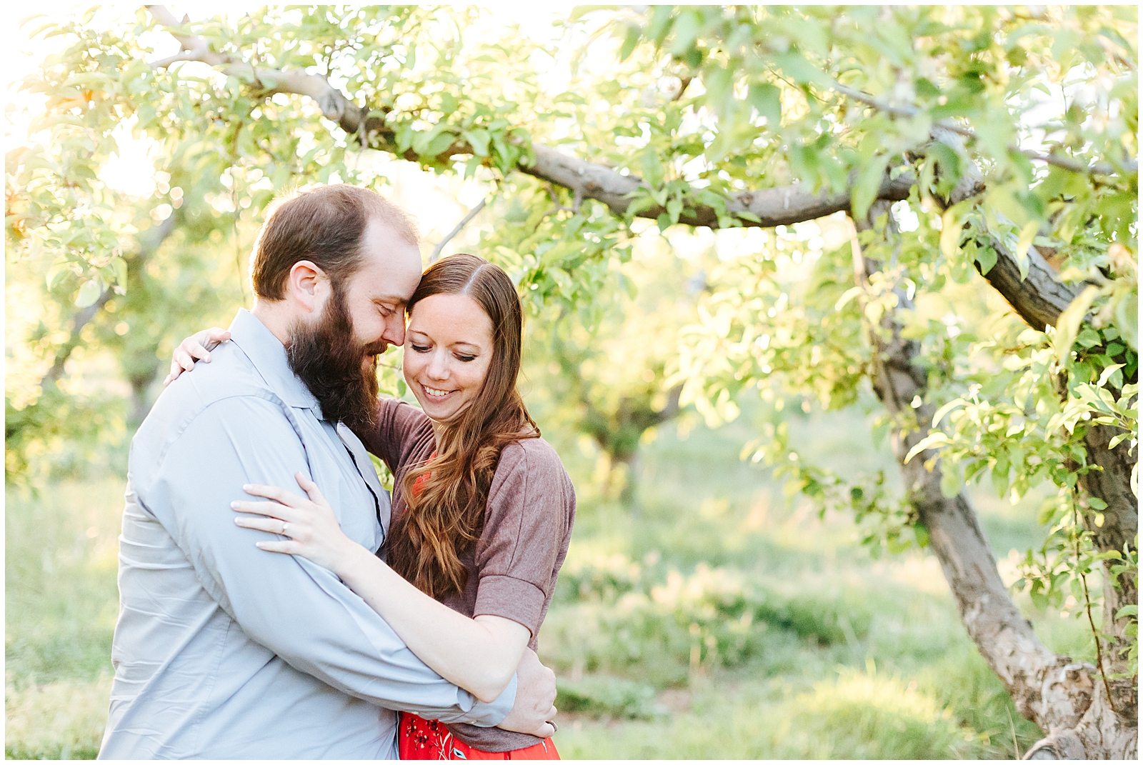 Orchard Engagement by Karli Elliott Photography Idaho Weddings