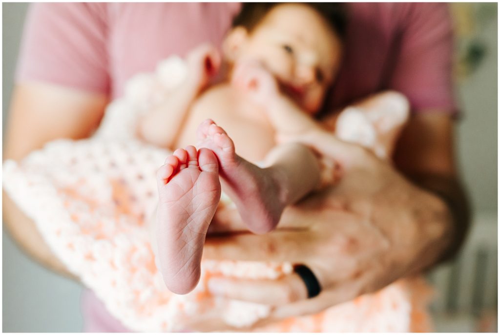 Little baby toes newborn lifestyle session