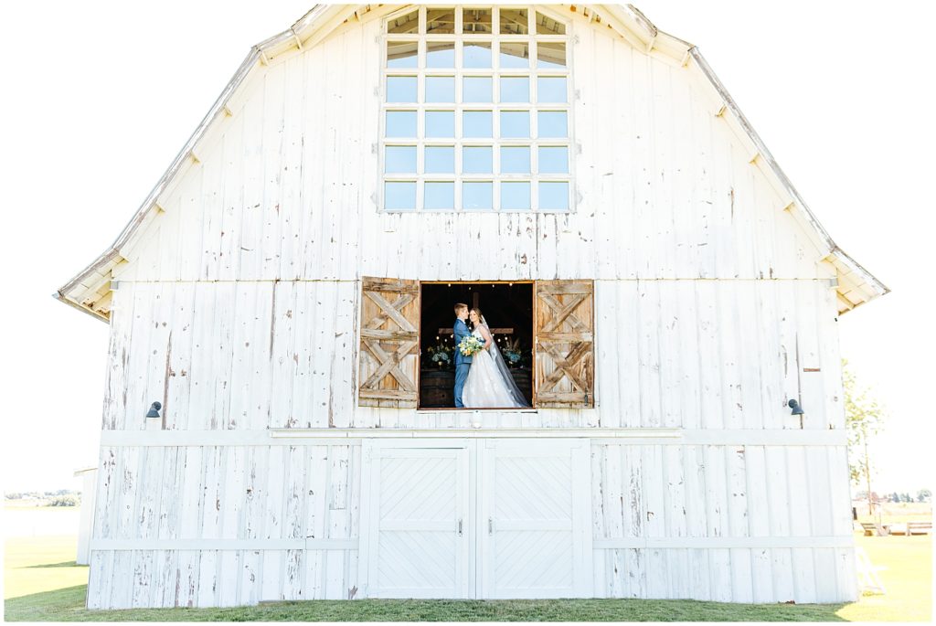 White Barn at Happy Valley Bride and Groom Portraits