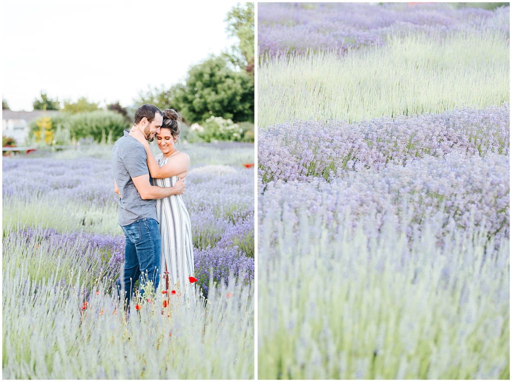 Beautiful Lavender Farm Engagement Session in Eagle, Idaho