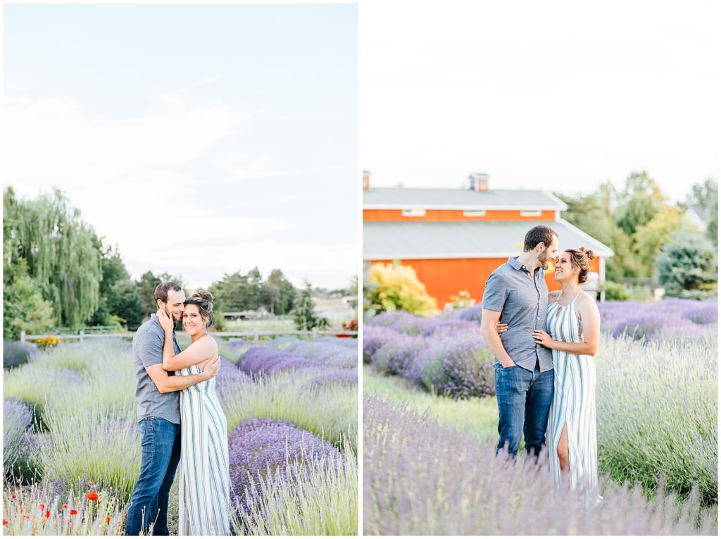 Red Chair Lavender Engagement Session