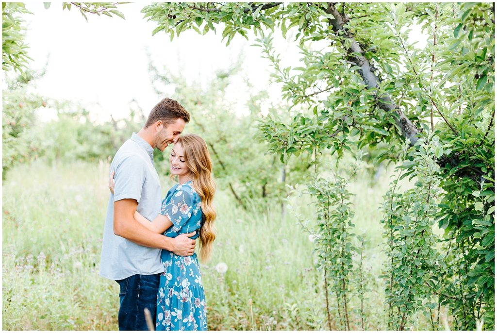 Dreamy Summer Orchard Engagement - Boise Idaho Engagement Photographer