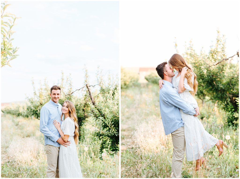 Dreamy Apple Orchard Engagements in Boise, Idaho