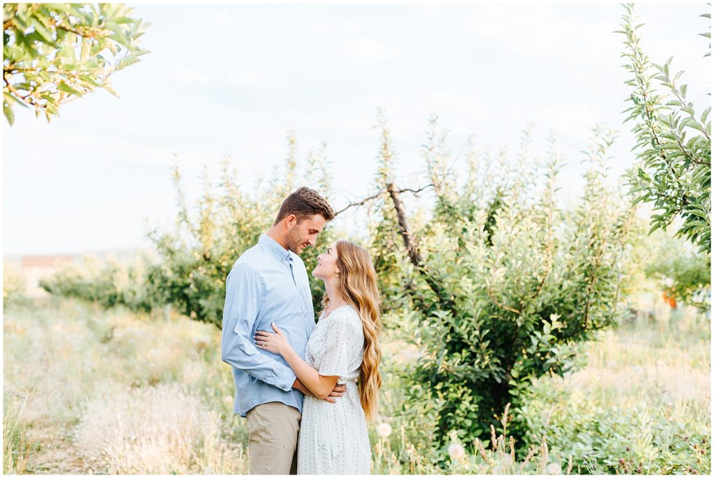 Dreamy Summer Orchard Engagement - Boise Idaho Engagement Photographer