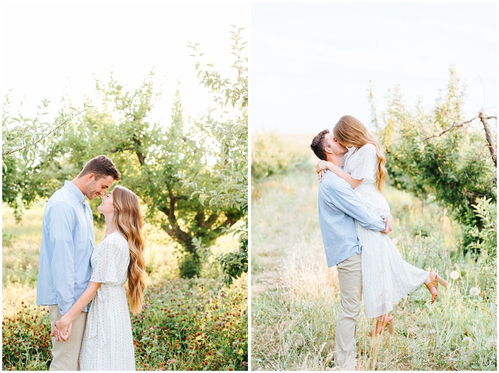Summer Apple Orchard Engagement Session