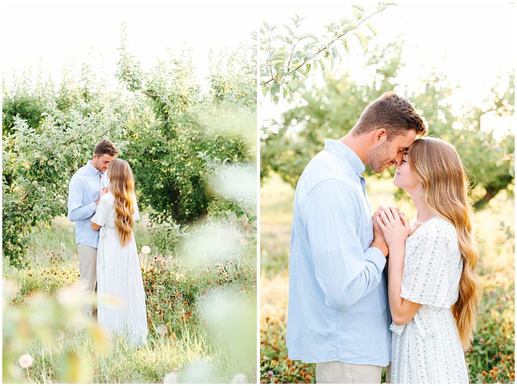 Dreamy Summer Orchard Engagement Photos by Karli Elliott Photography