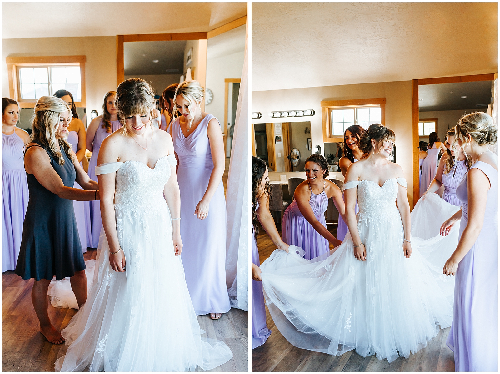 Bride and her bridesmaids at Still Water Hollow Wedding