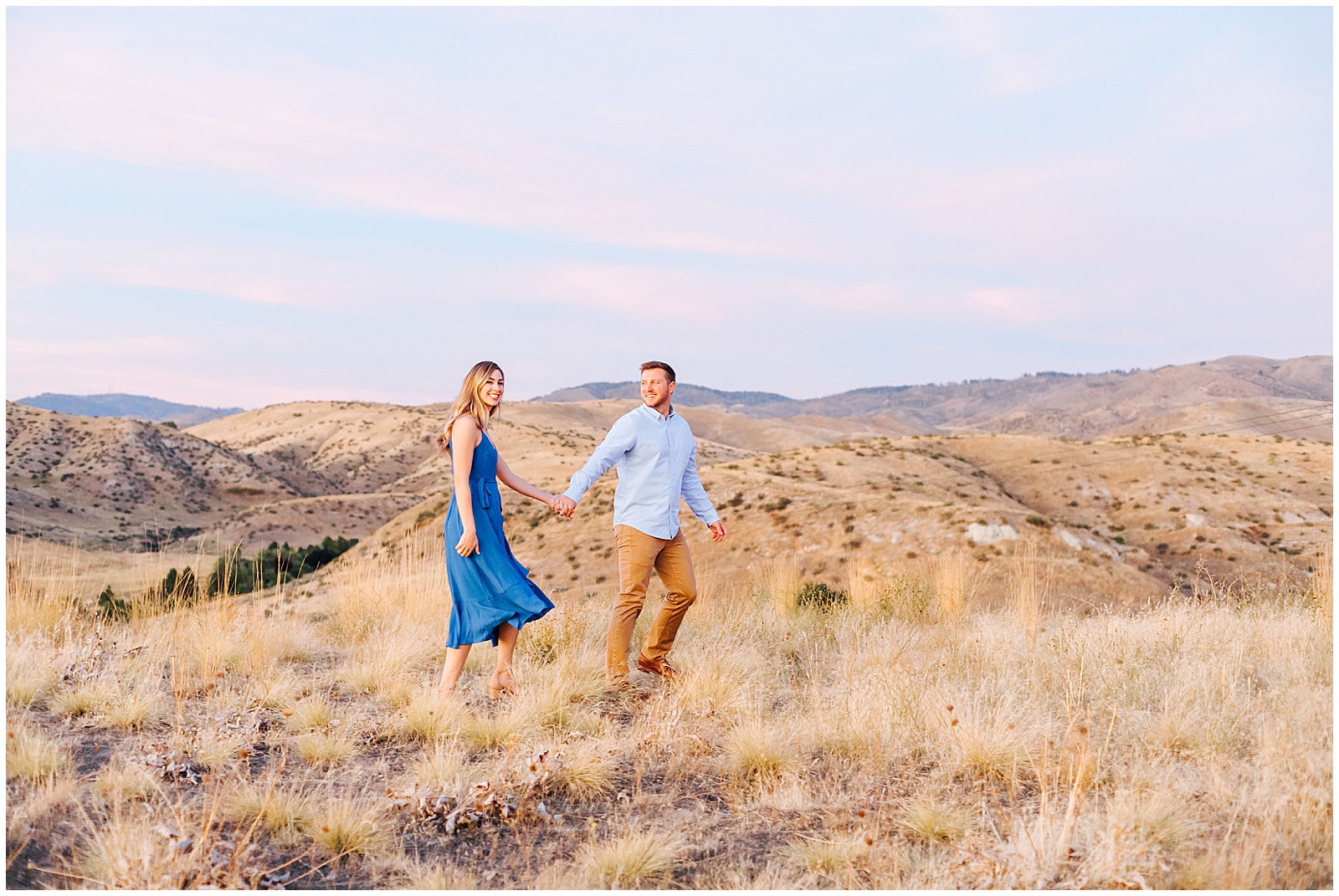 Dreamy Idaho Engagement in the foothills