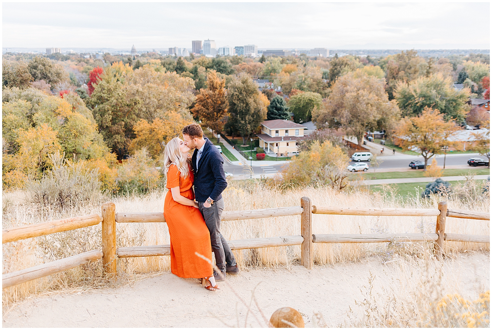 Dreamy Fall Engagement Photos Boise Foothills 