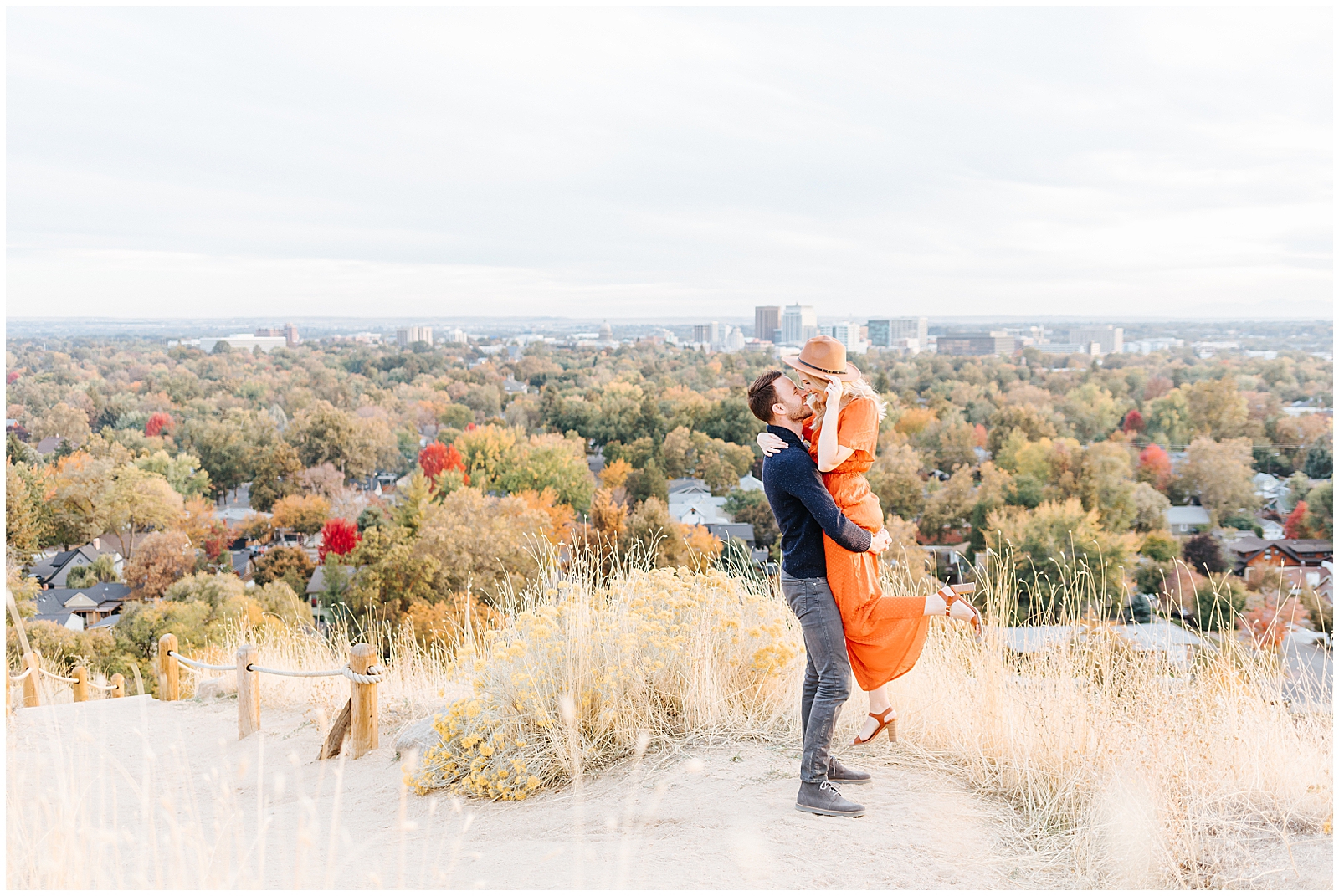 Dreamy Fall Foothills Engagement Photos Boise Idaho October