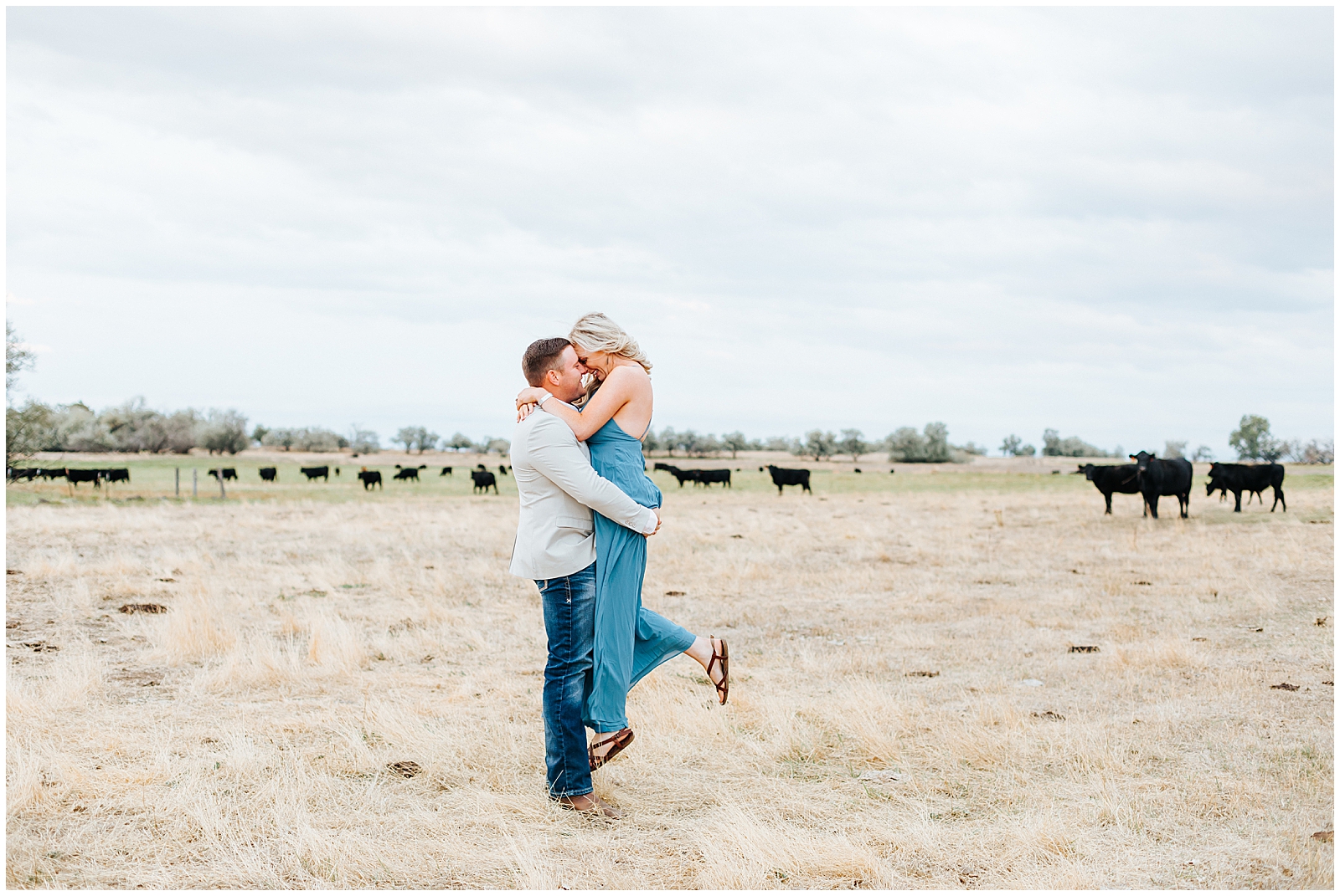 Idaho Engagement Session with Cows