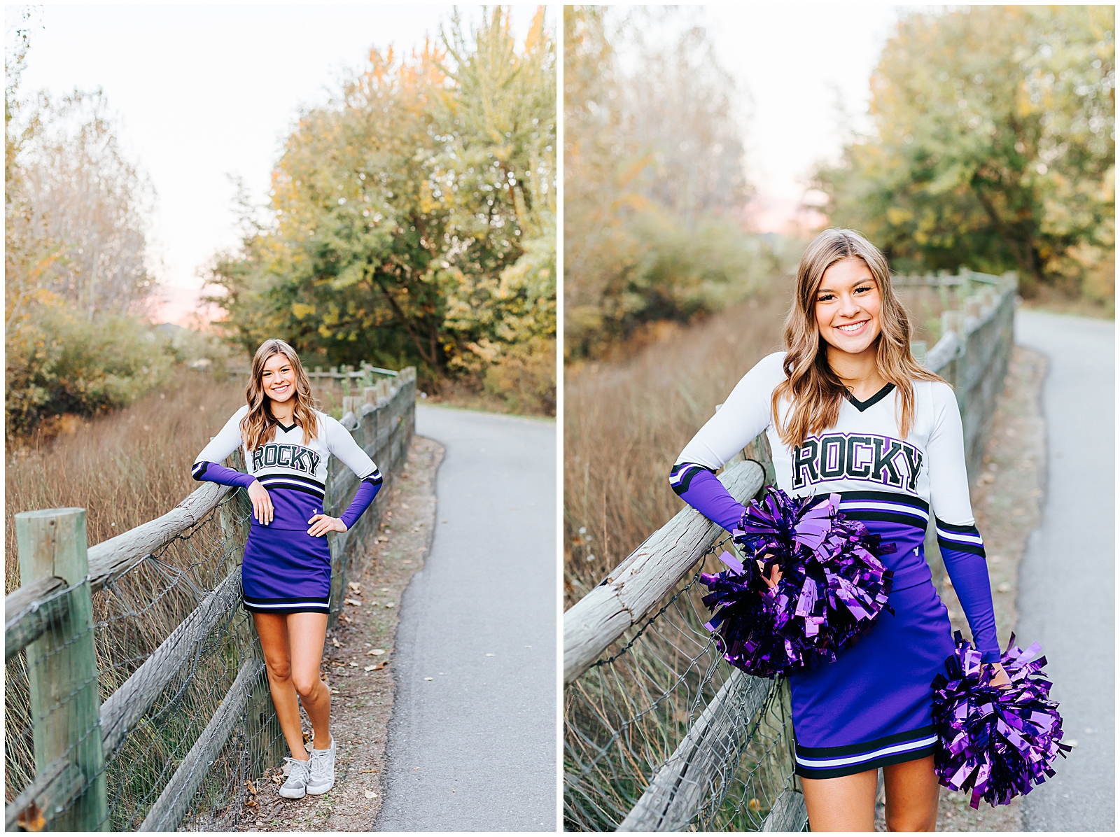 Fall Cheerleader Senior Photos Rocky Mountain High School