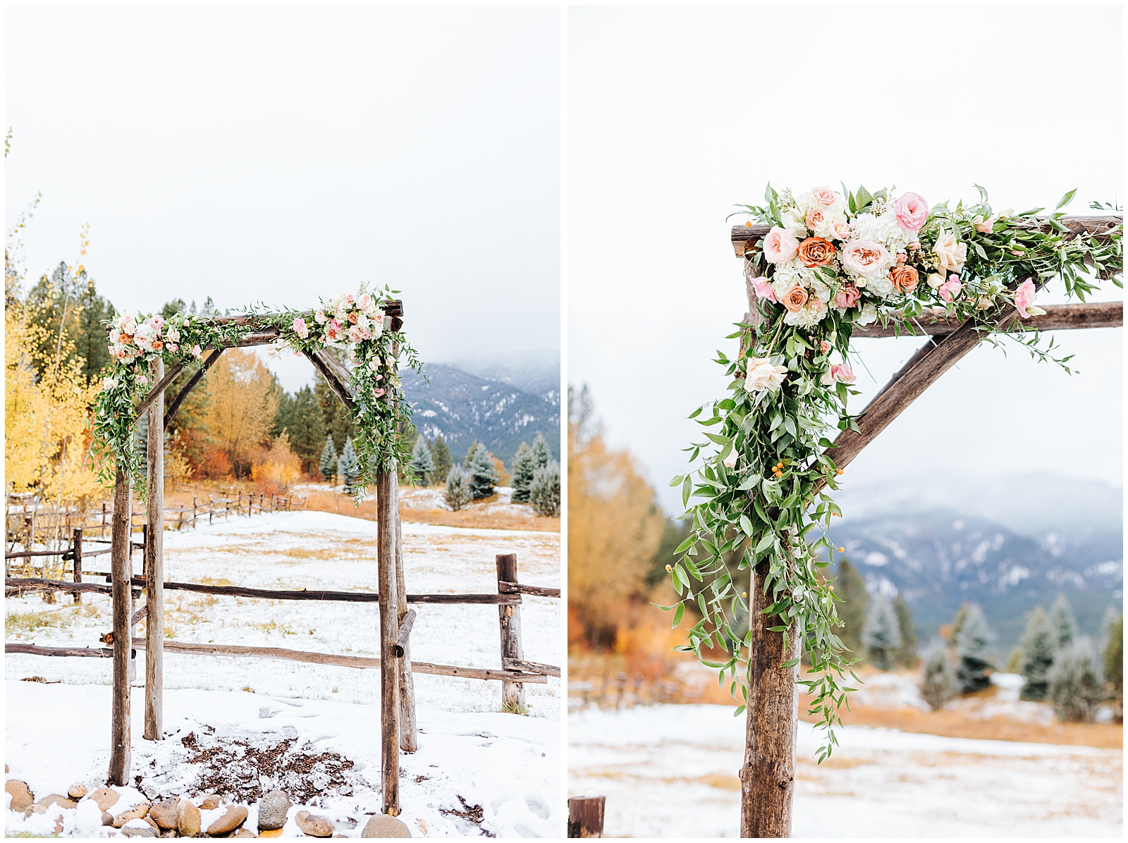 Floral Ceremony Arbor Dusty Rose, Cream, and Pink