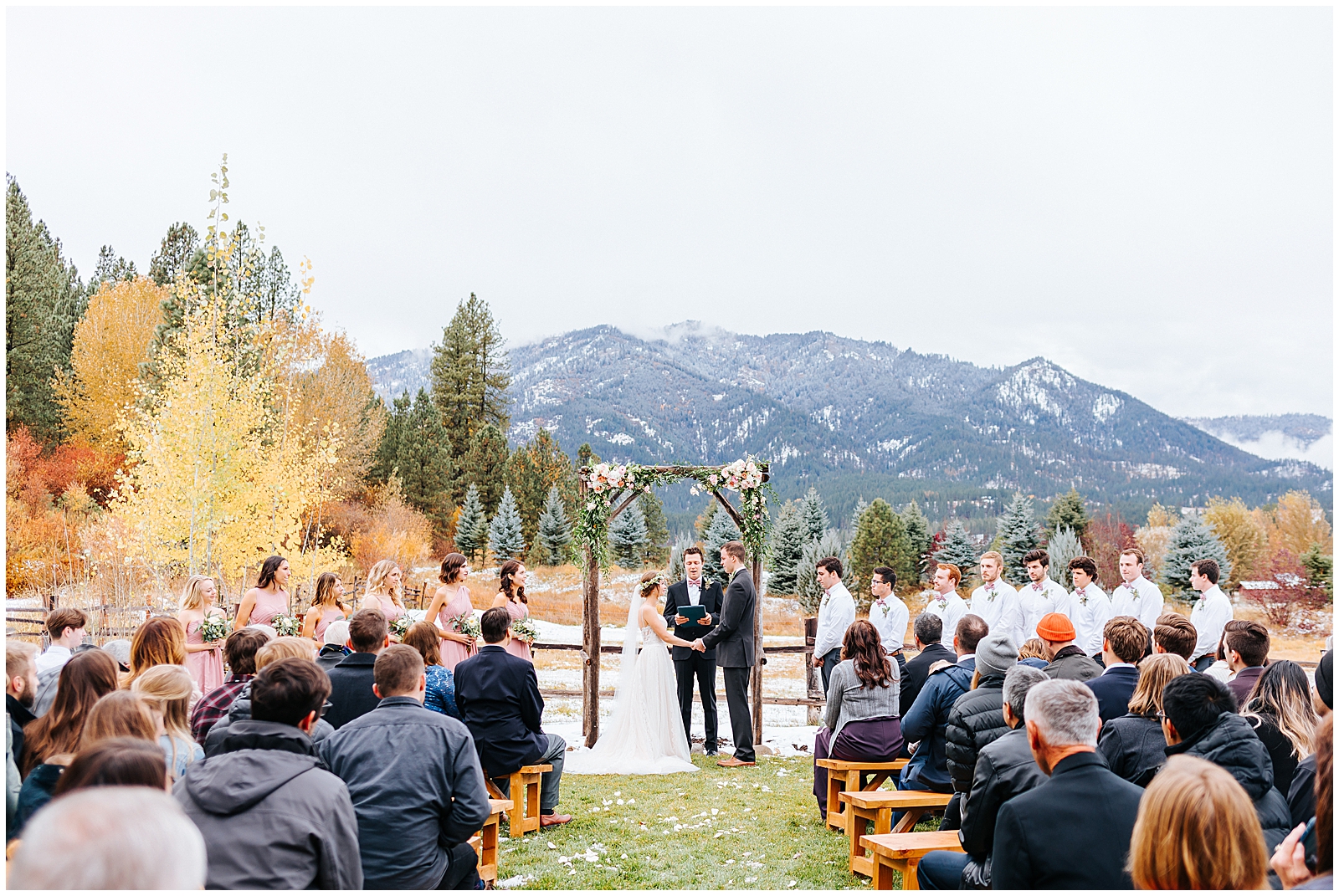 Fall Mountain Wedding at Sixty Chapel 