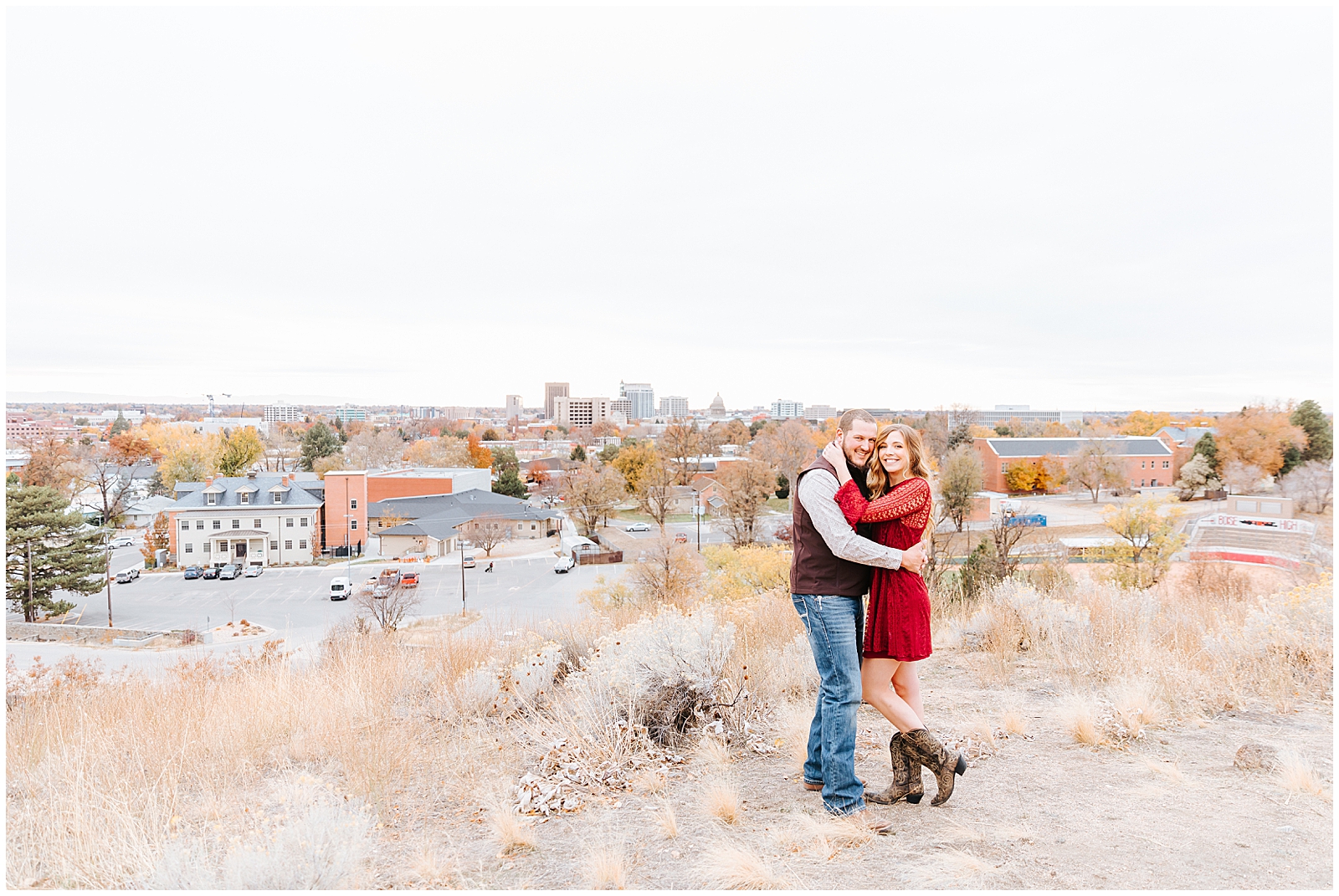 October Foothills Rustic Engagement in Boise Idaho