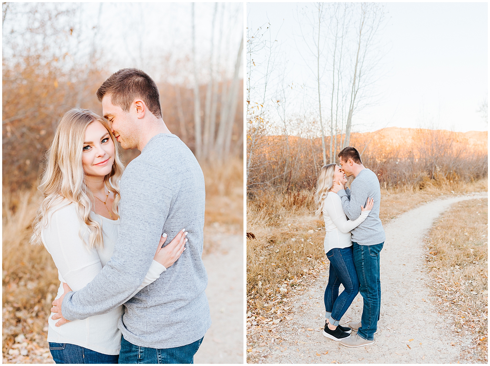 November Boise Engagement Session by the River
