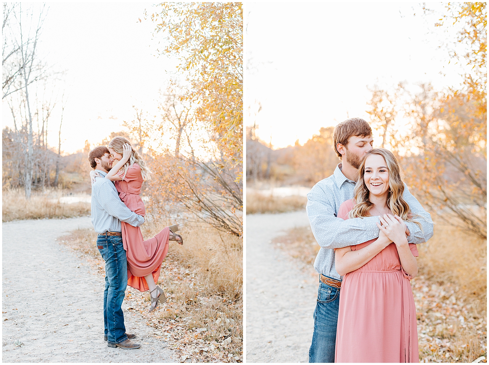 Boise Fall Engagement by the River