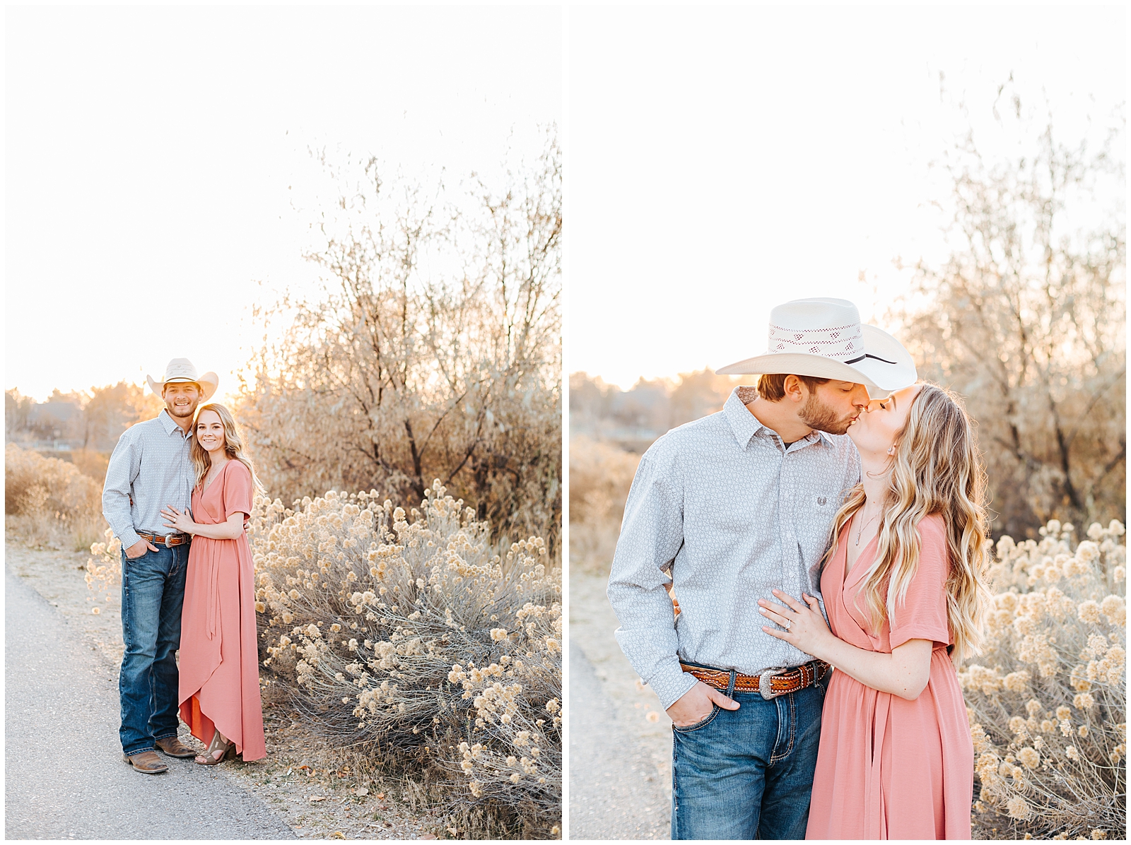 Boise Fall Engagement Session at Golden Hour