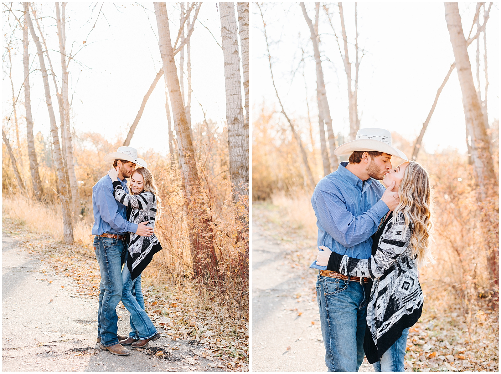 Boise Fall Engagement Session at Golden Hour