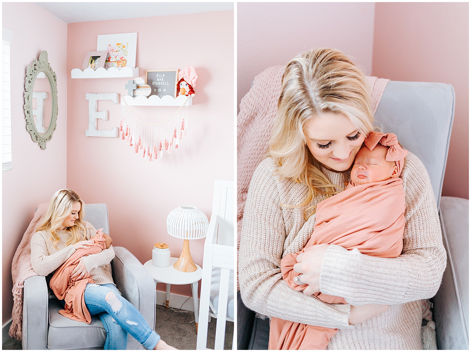 Lifestyle Newborn session in home