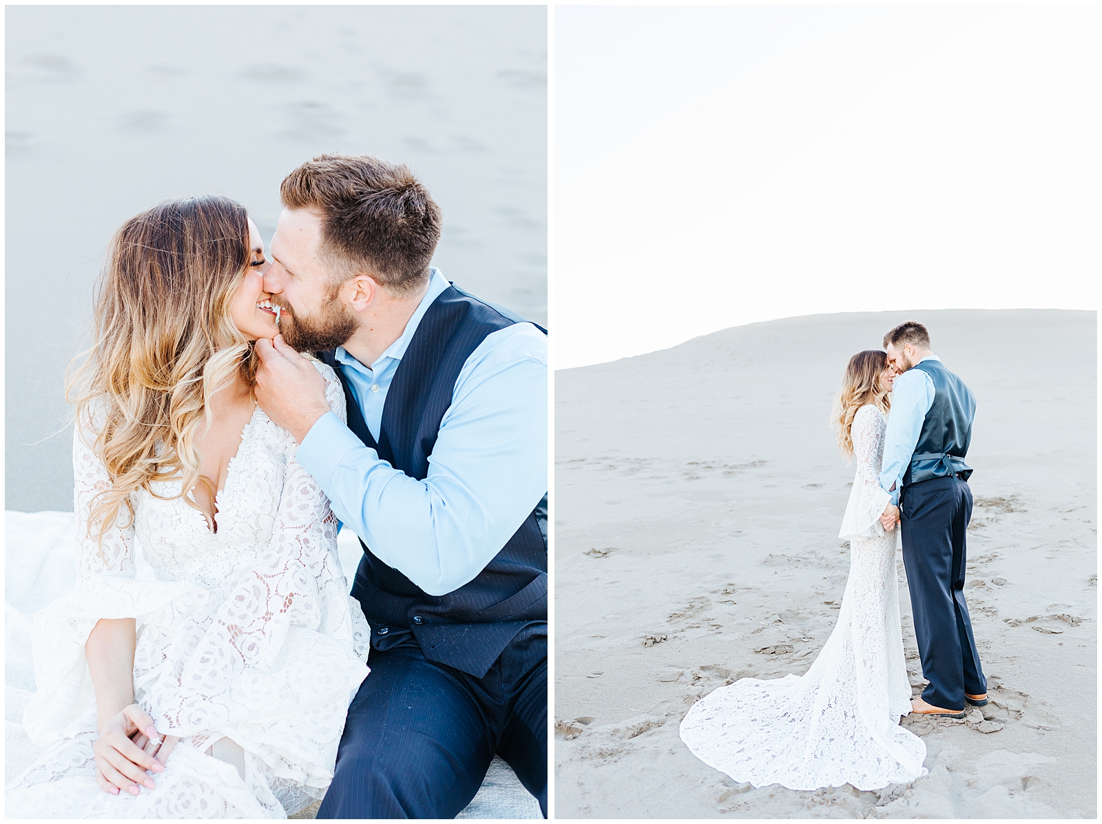 Romantic Sand Dunes Engagement Photos