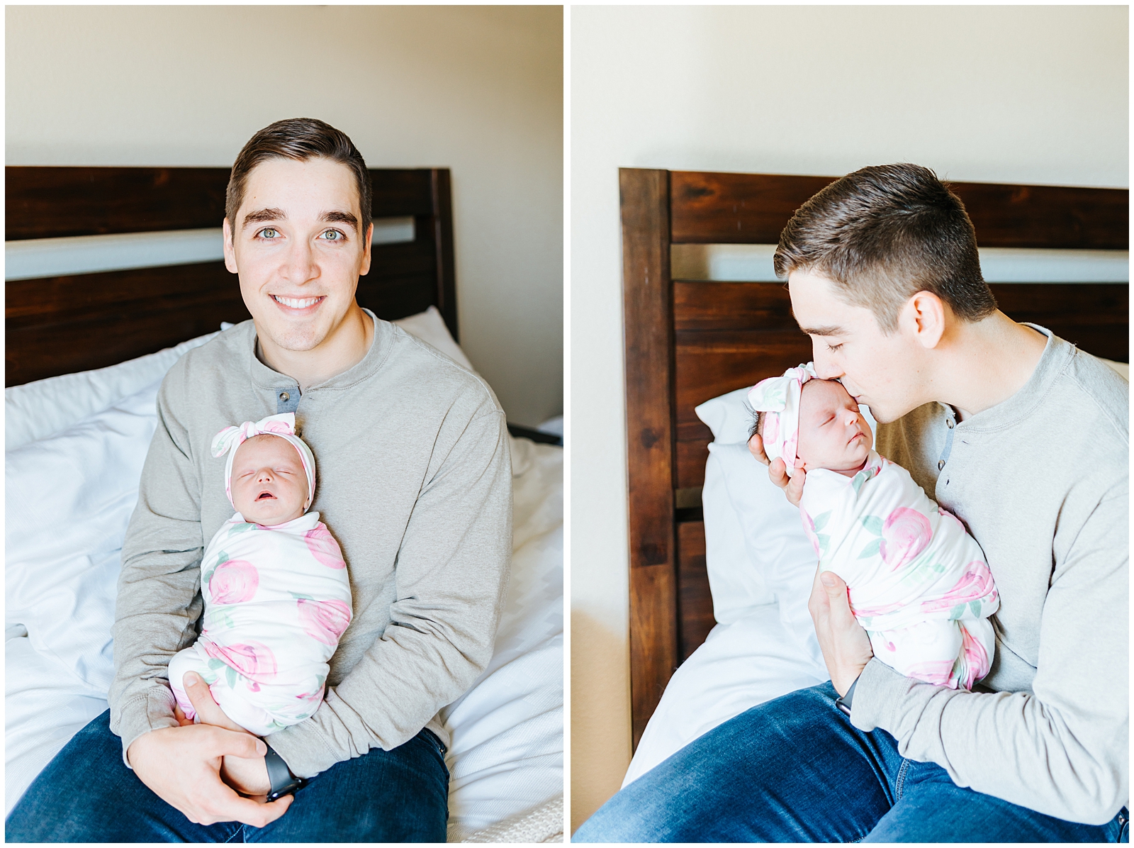 Dad and Baby at Newborn Lifestyle Session
