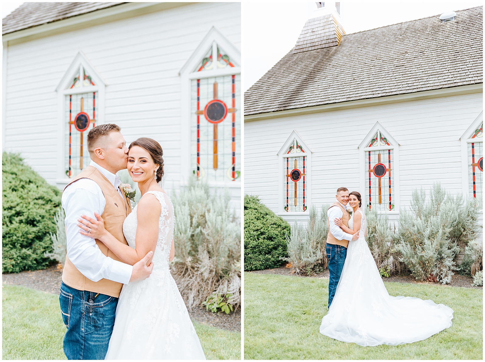 White Chapel Wedding at Rustic Chic Still Water Hollow Wedding
