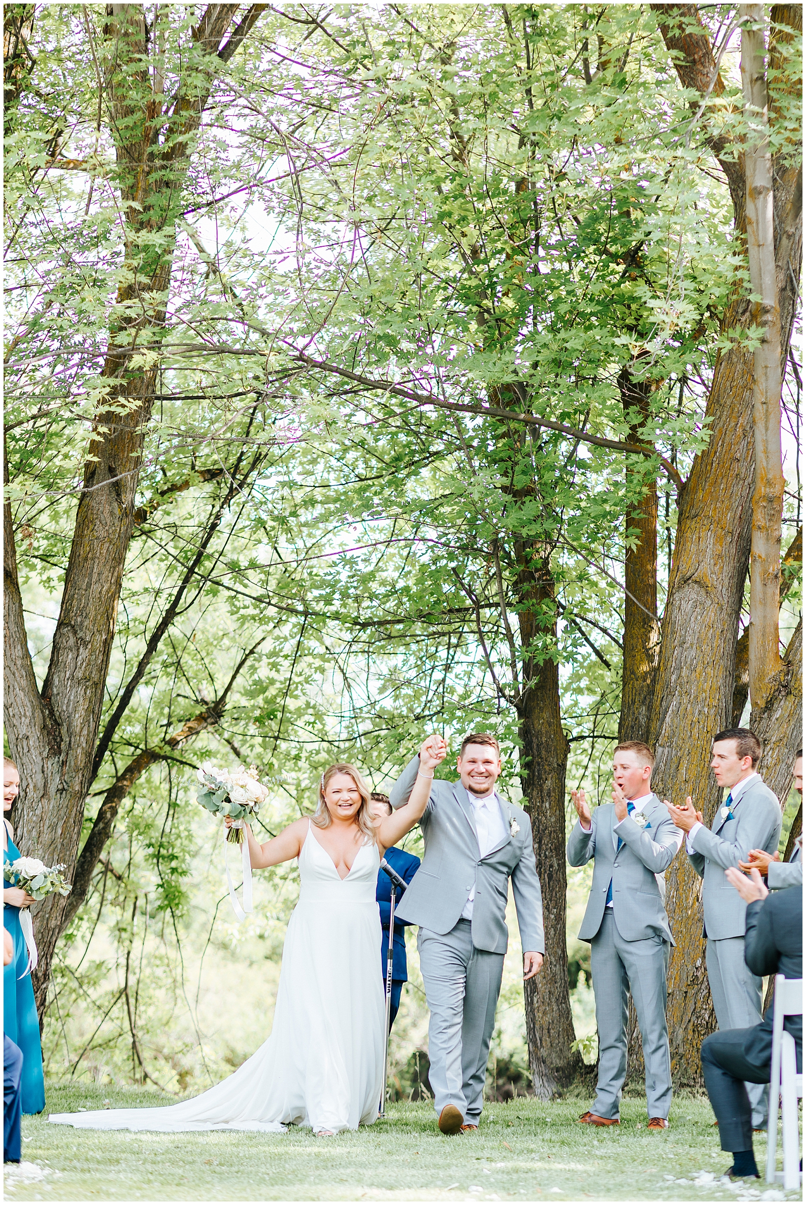 That just married feeling at White Willow Estate Wedding along the Boise River