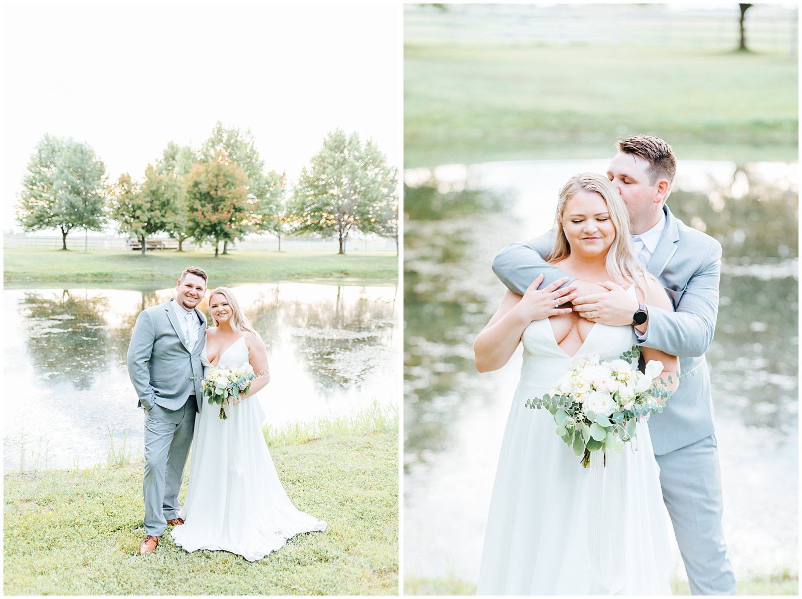 Sunset Husband and Wife Portraits at White Willow Estate Wedding