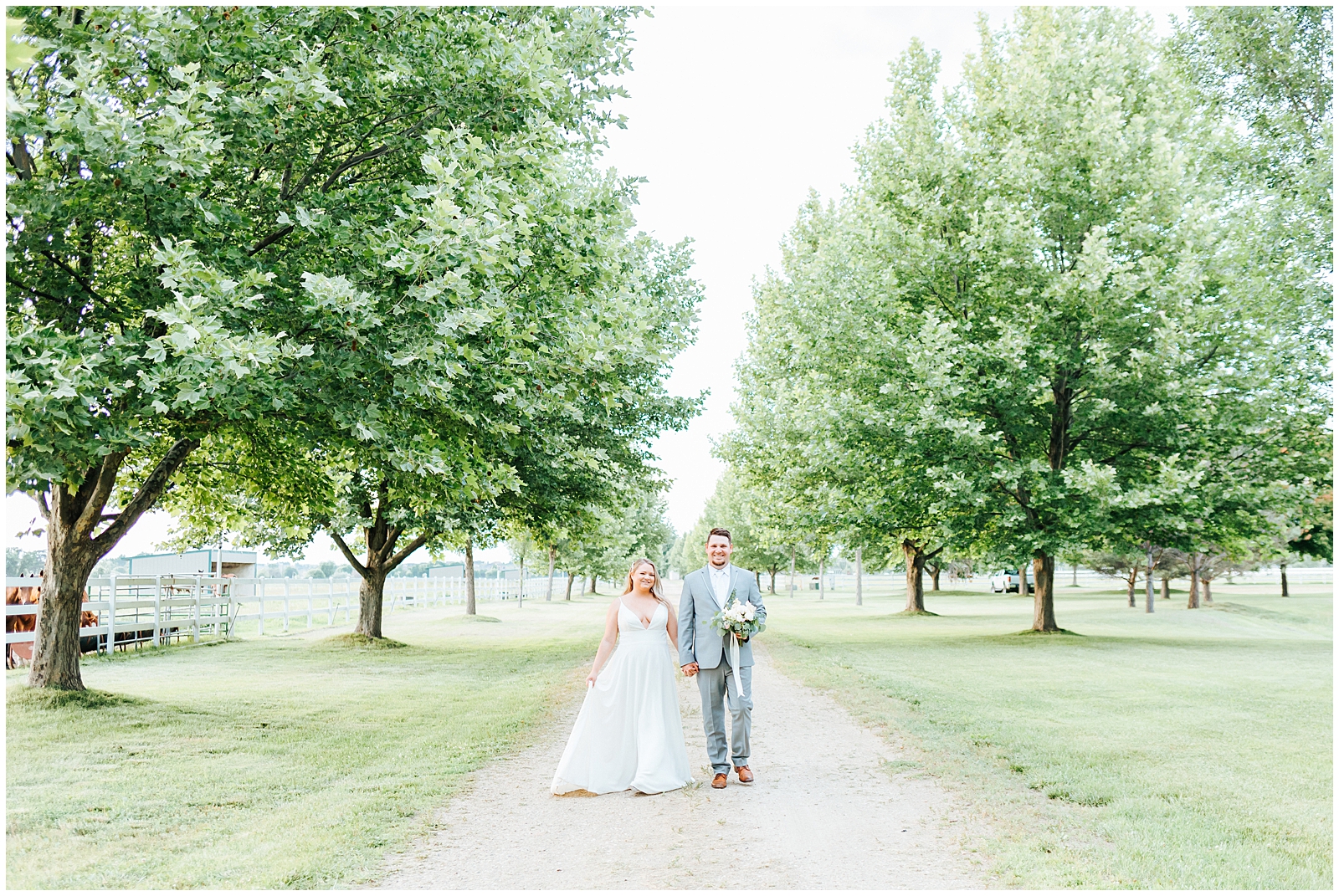 Husband and Wife Portraits at White Willow Estate Wedding at Golden Hour