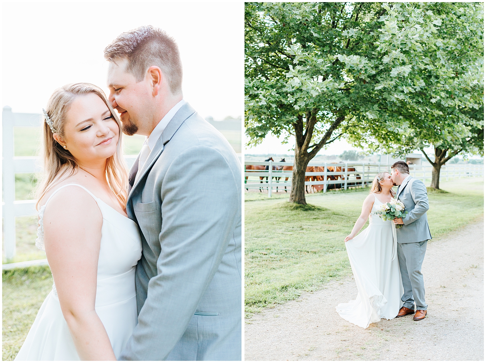 Estate Ranch Wedding with Horses husband and wife portraits