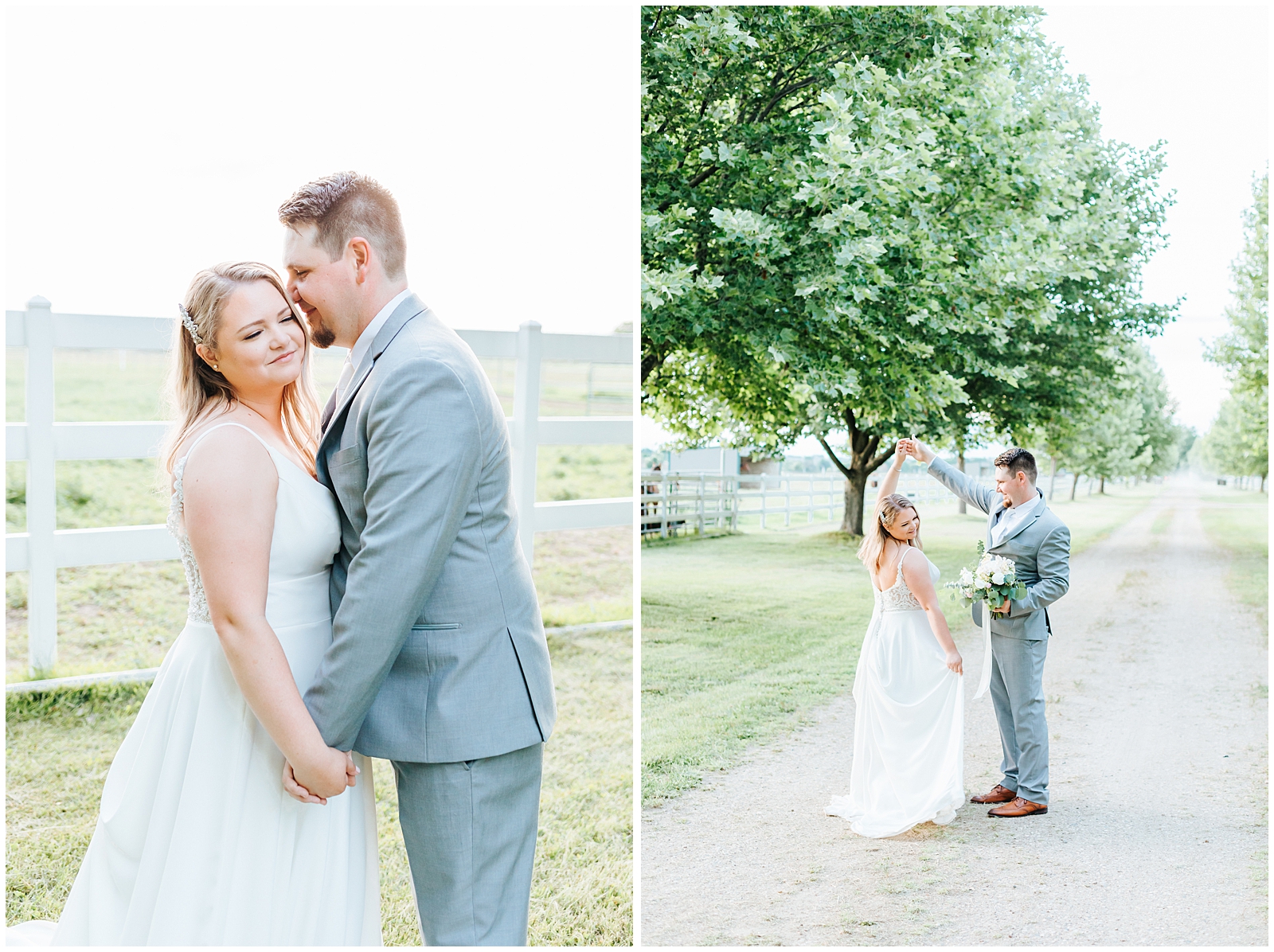 Husband and Wife Golden hour Portraits at White Willow Estate Wedding in Star, Idaho