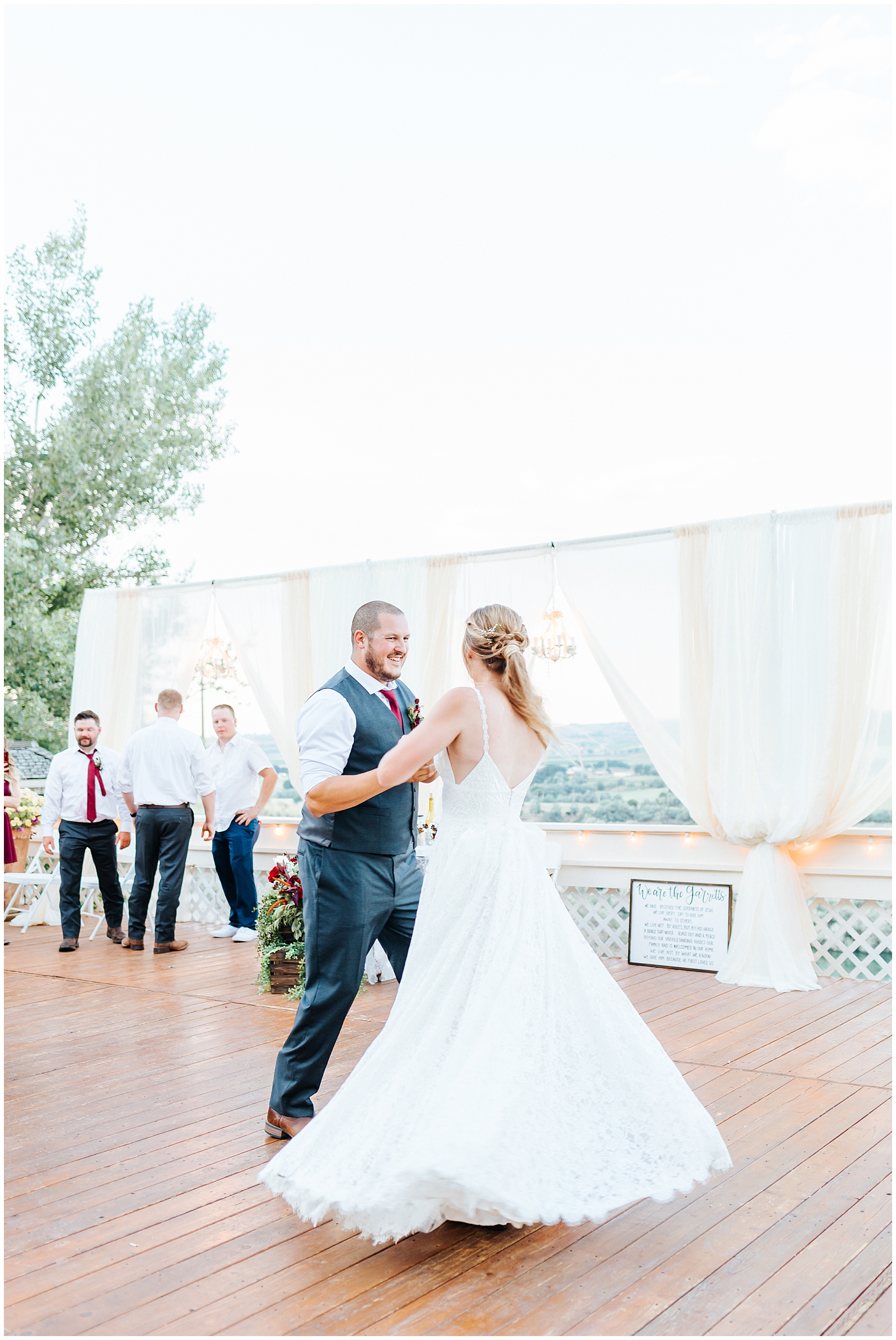 Bride and Groom Swing Dancing at Fox Canyon Vineyards Wedding