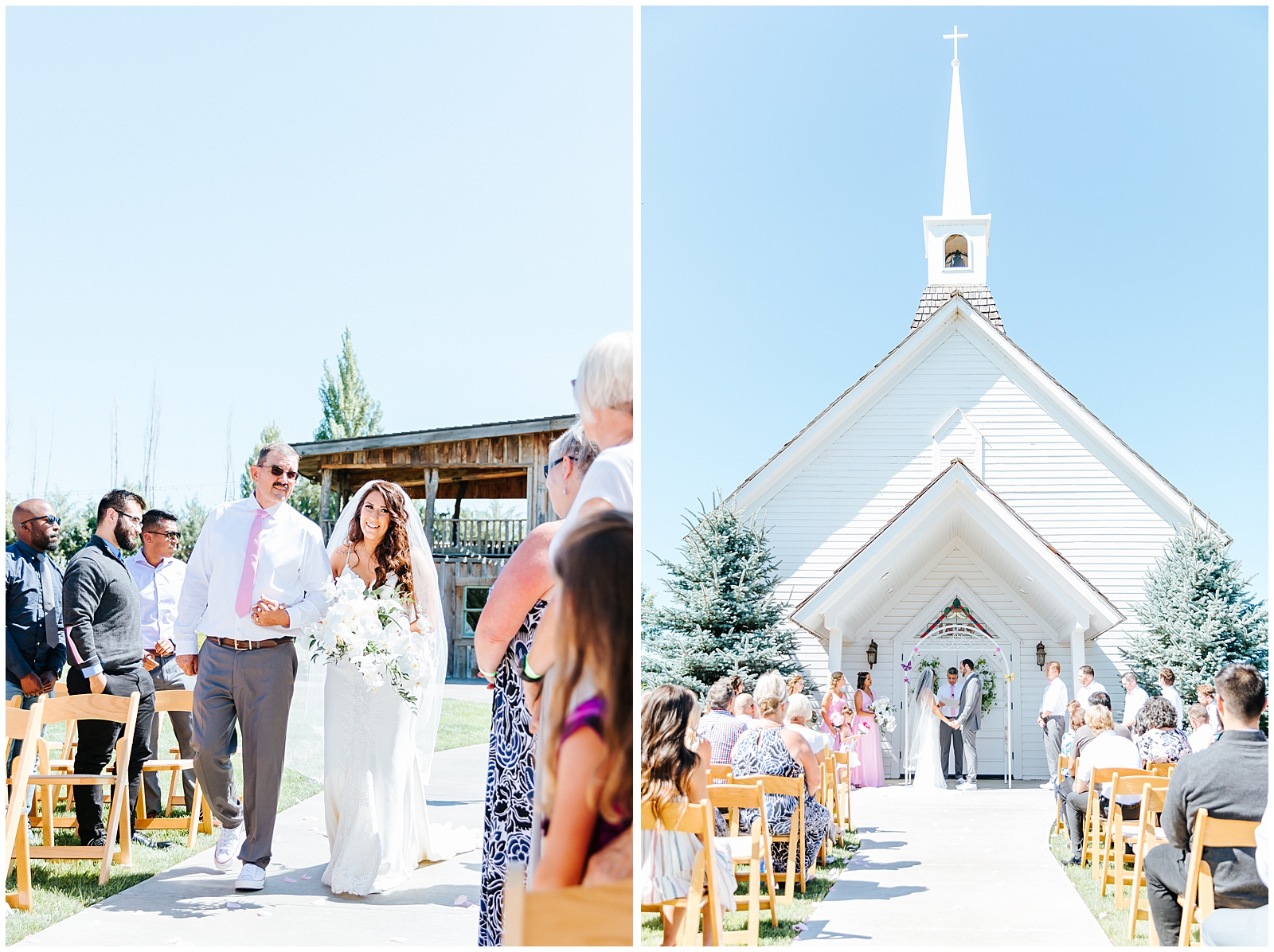 Wedding Ceremony at Still Water Hollow White Chapel