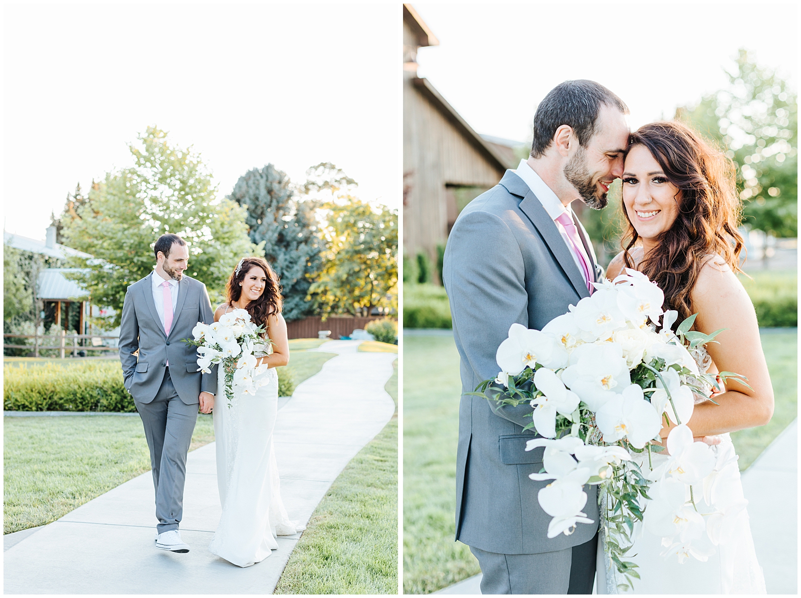 Golden Hour Portraits with the Bride and Groom at Summer Still Water Hollow Wedding