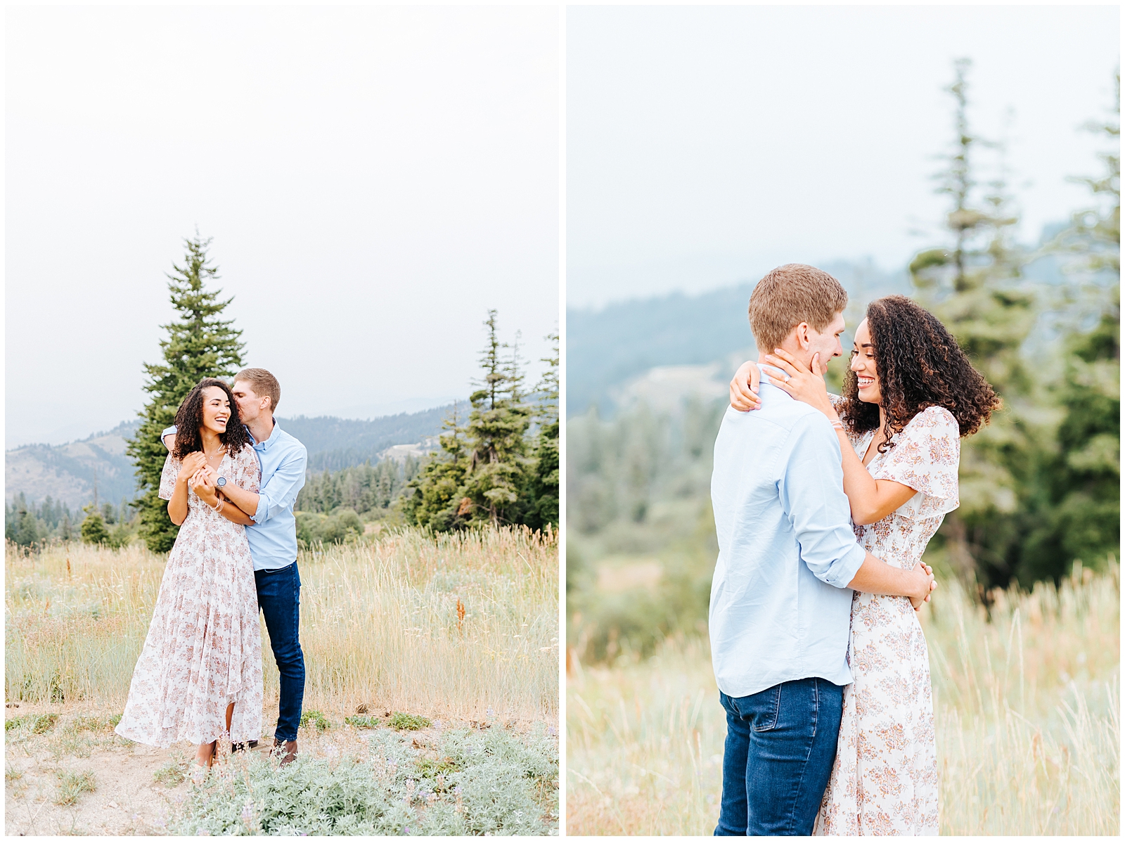Summer Engagement Session in the Mountains - Bogus Basin