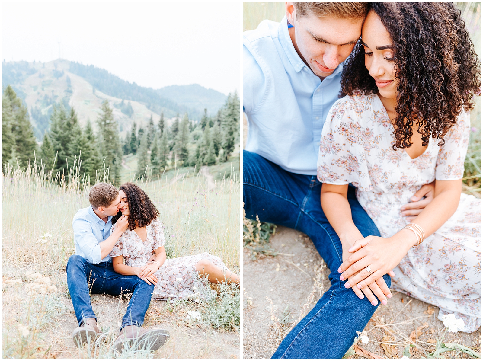 Dreamy Bogus Basin Summer Engagement Session in the Mountains
