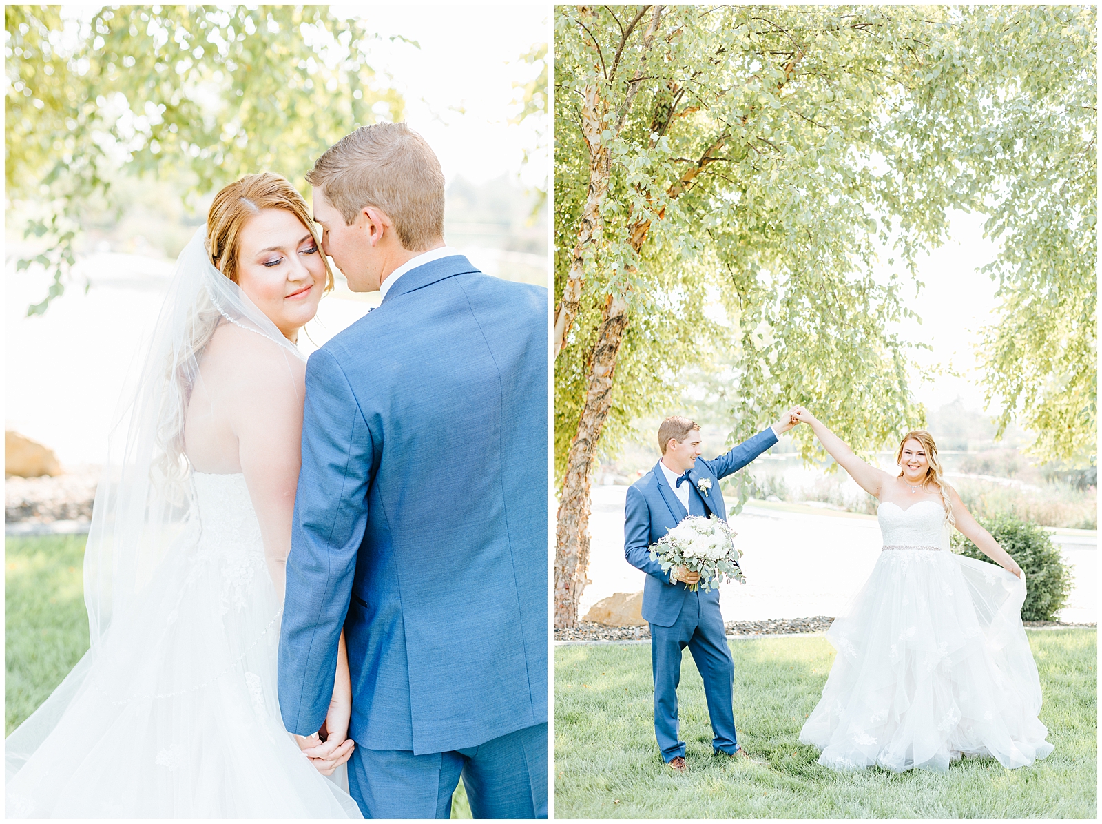 Bride and Groom Portraits at A Creekside Affair Wedding and Event Center
