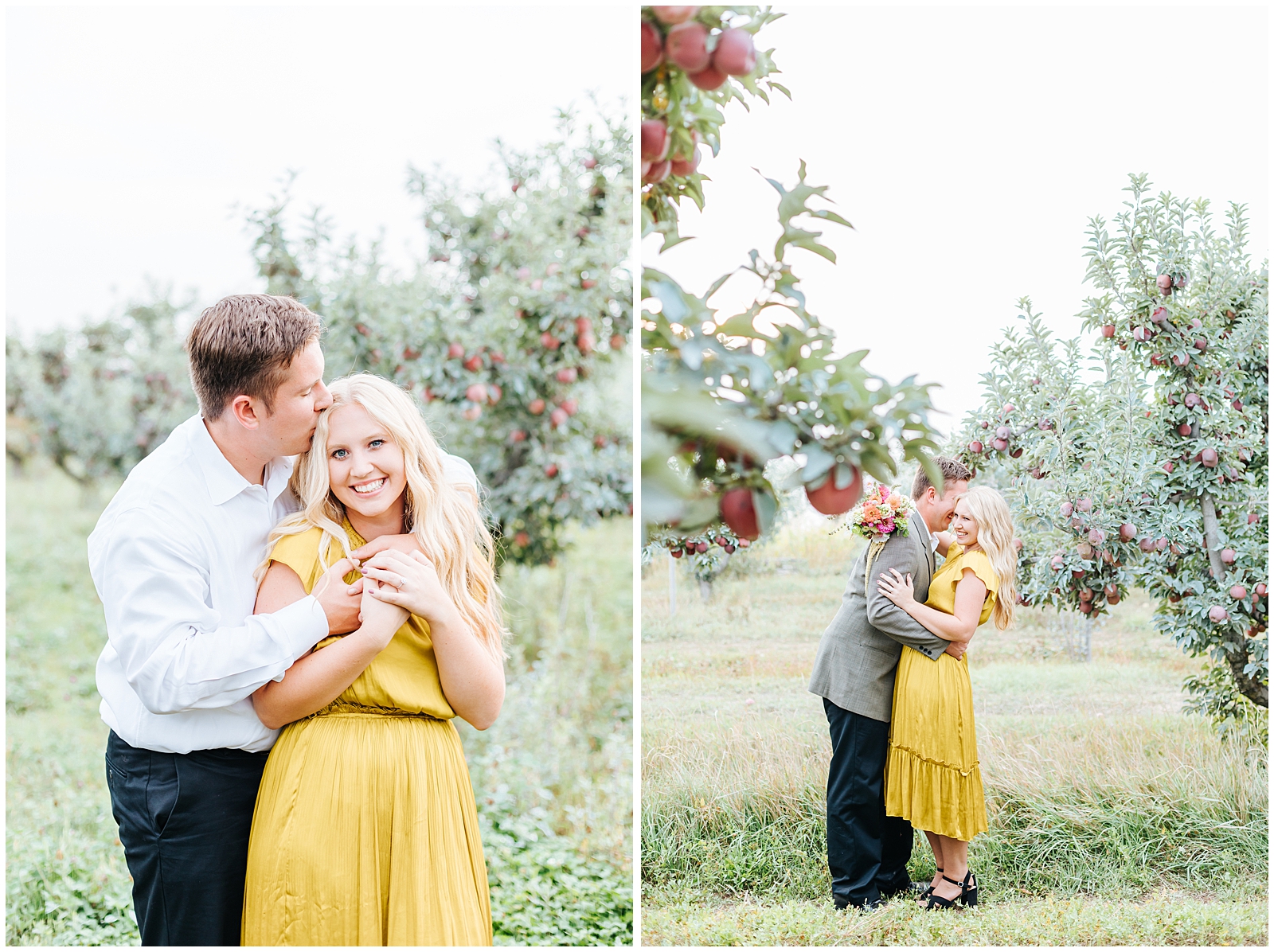 Dreamy Fall Apple Orchard Engagement Session