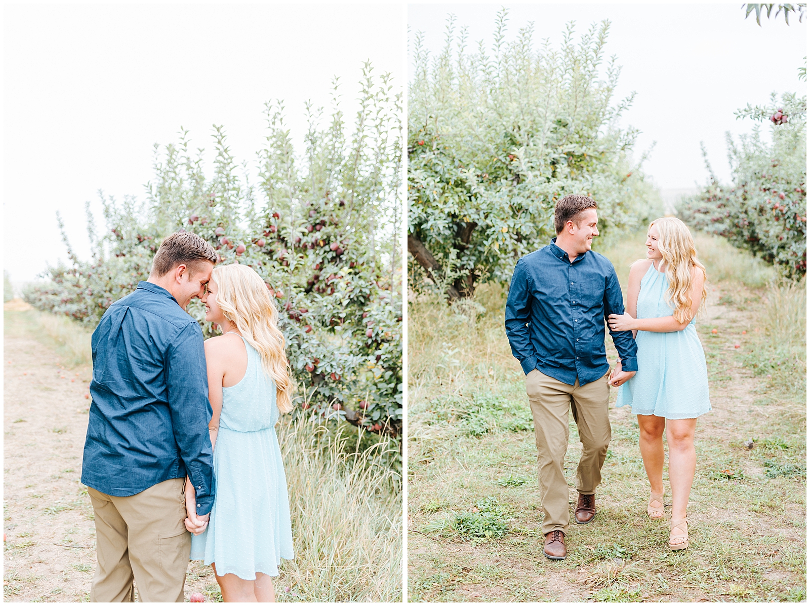Dreamy Fall Apple Orchard Engagement Session