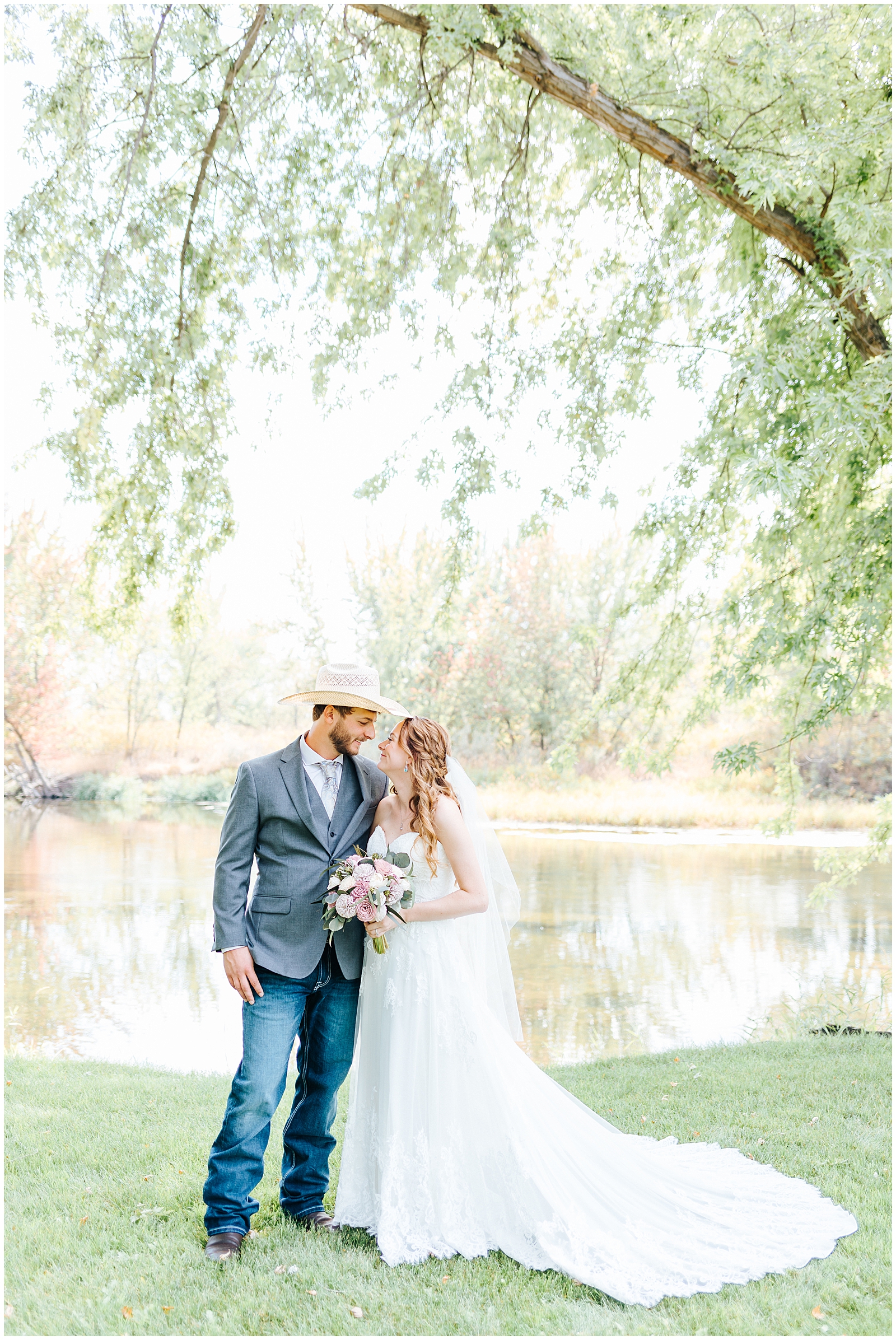 Rustic Chic White Willow Estate Wedding Bride and Groom Portraits