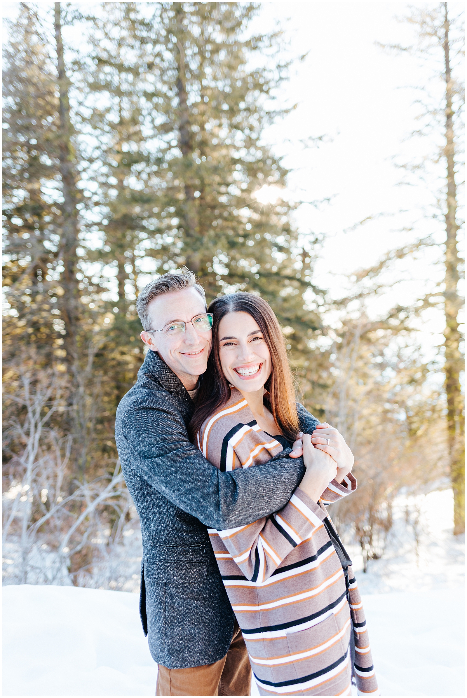 Winter Mountain Engagement Session at Bogus Basin Boise Idaho Wedding and Engagement Photographers