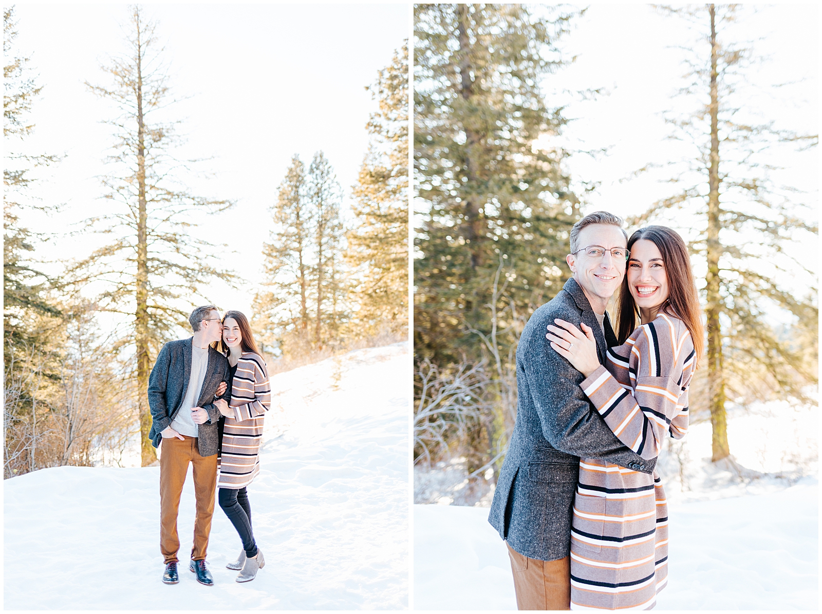 Winter Mountain Engagement Session at Bogus Basin by Karli and David Photography