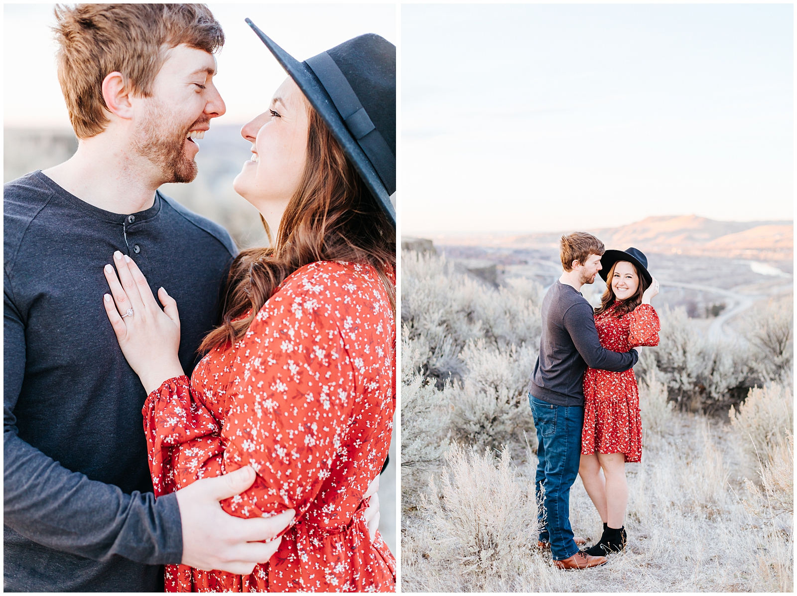 Boise Foothills Desert Engagement Couple Photos