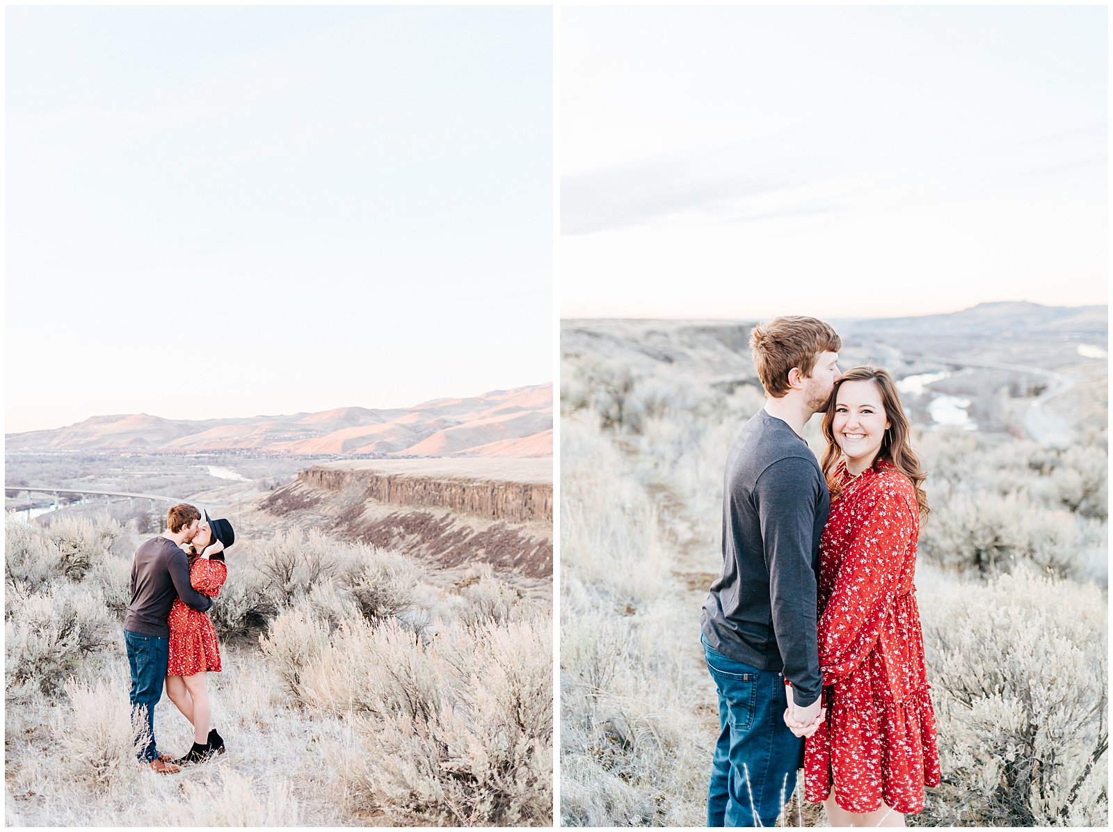 Boise Foothills Desert Engagement Couples Photos