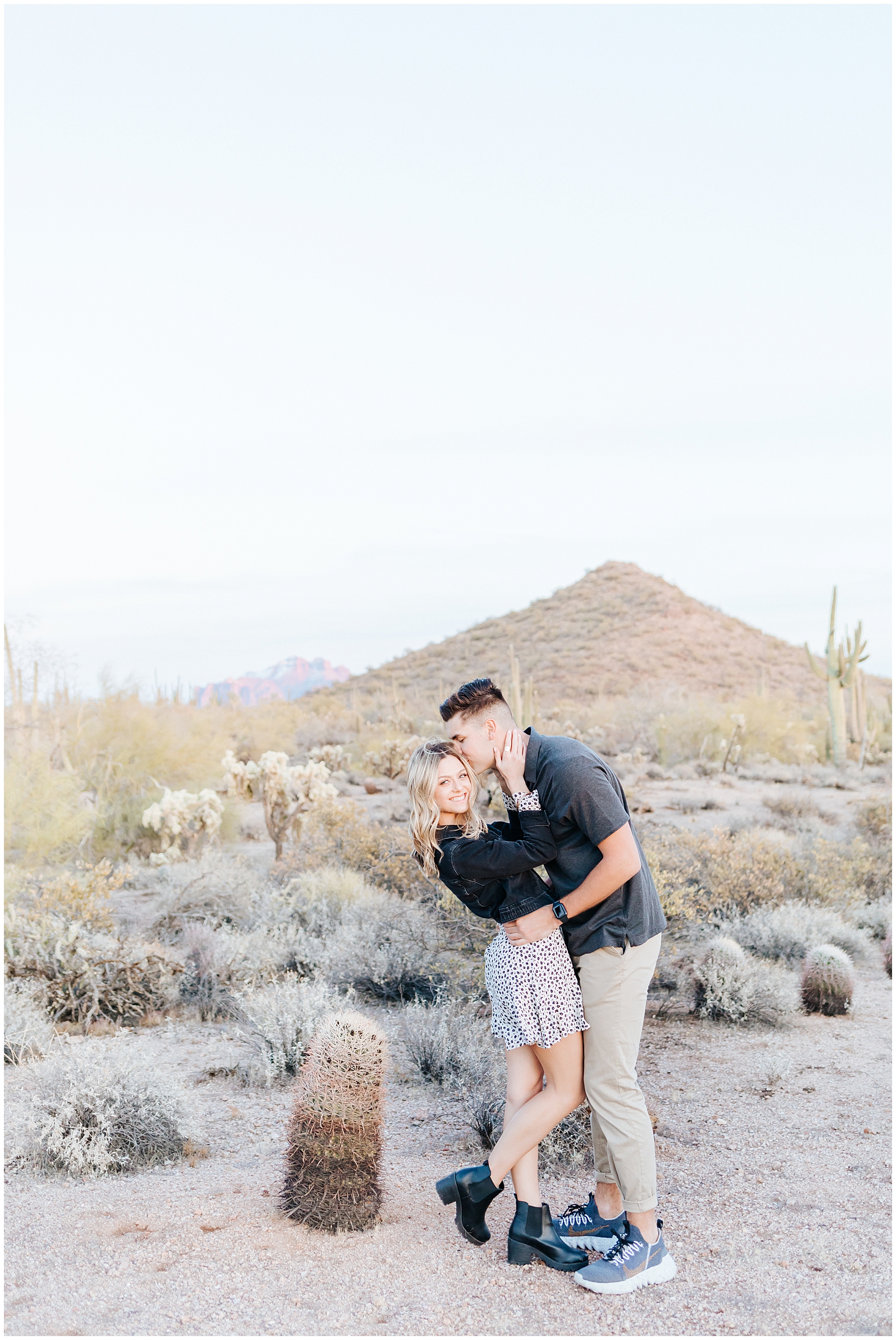 Couple at Usery Mountain Park for Dreamy Arizona Desert Session