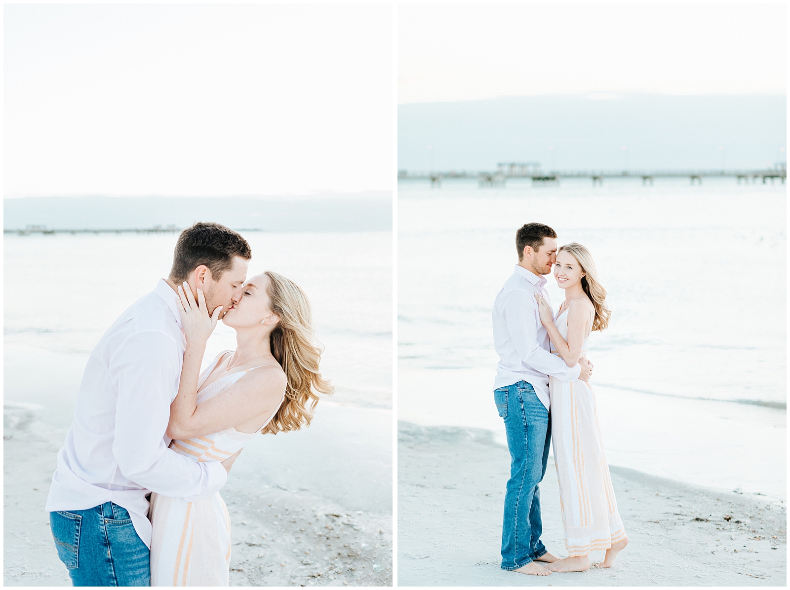 Fort Desoto Park Engagement Session on the beach