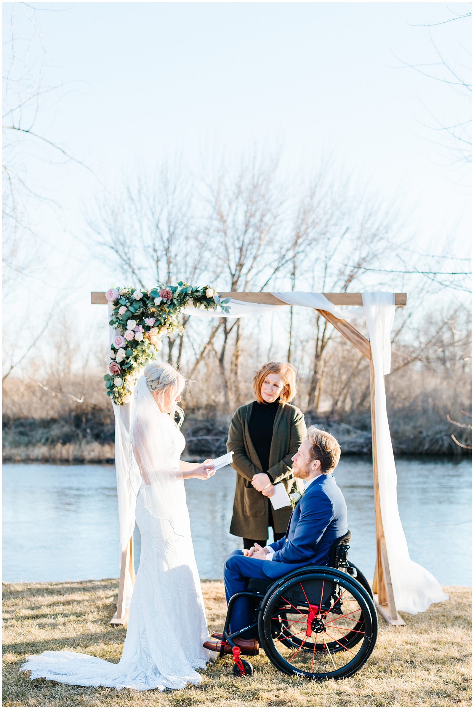 Heartfelt Idaho Spring Elopement Wedding Ceremony - Groom in Tragic Accident